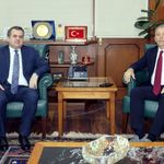 Mustafa Loğoğlu, ÇÜ Rektörü Hamit Emrah Beriş'i ziyaret etti