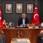 MHP Adana İl Başkanlığı'nda Mustafa Tümer ve Menderes Tümer ağırlandı