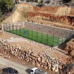 Saimbeyli’de futbol sahasında güçlendirme çalışması