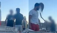 Sahilde pes dedirten olay! Gençlerin üzerine kürekle kum fırlattılar