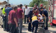 Tankerle çarpışan otomobil yan yattı! Kaza anı kamerada