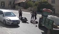 Mersin’de korkutan kaza! Motosiklet sürücüsü traktörün altına girdi
