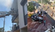 Mahalleli itfaiyeyi beklemedi: İlaçlama motorlarıyla yangına müdahale ettiler