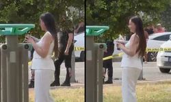 Adana'da bir kadın parkta kendini vurdu, o anlar kamerada
