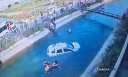 Adana’da sulama kanalındaki kahramanlık anı kamerada