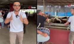 Tarsus’ta kurbanlık hayvanlara mini konser verildi