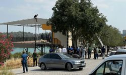 Yıkımı durdurmak için çatıya çıktı, gözaltına alındı
