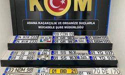 Adana’da oto yıkamacıda 27 sahte plaka ele geçirildi