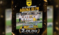 Adana 01 FK U11 takımı, 80 takım arasından Adana ikincisi oldu