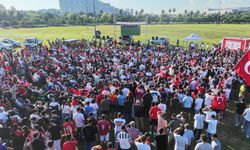Milli maç coşkusu Merkez Park'ta yaşandı