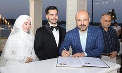 Halil Nacar, Gökçen ailesinin nikah şahitliğini yaptı