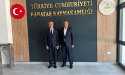 Başkan Karataş'tan Kaymakam Necati Aktan'a veda ziyareti