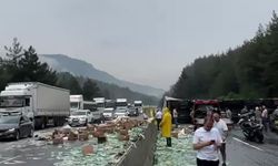 Adana-Pozantı Otoyolu'nda tır devrildi! Adana yönü ulaşıma kapandı