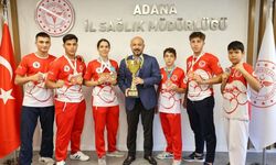 İl Sağlık Müdürü Nacar, kick boks şampiyonlarını ağırladı