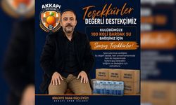 Akkapıspor’a Erhan Bavlı’dan 100 koli su desteği