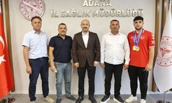 Avrupa şampiyonu Egemen Ağca’dan İl Sağlık Müdürü Nacar’a ziyaret