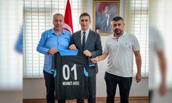 Adana Demirspor yönetiminden Yüreğir Kaymakamı Aksu’ya ziyaret