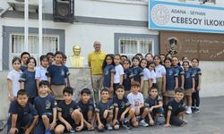 Adana’da öğretmenin girişimiyle Cebesoy İlkokulunun bahçesi yenilendi