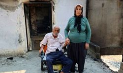 Aladağ’daki orman yangınında yaşlı çiftin 46 yıllık evi yandı