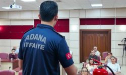 Yüreğir Belediyesi personelinden yangın eğitimi ve tatbikatı