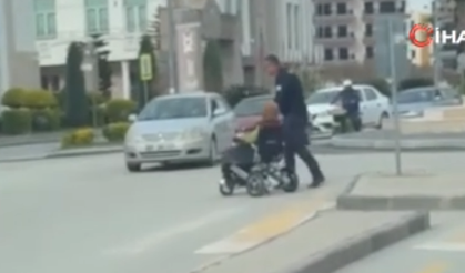 Polis memurundan yürek ısıtan yardım: O anlar kamerada