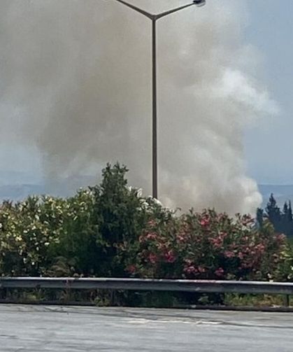 Adana-Tarsus Otoyolu'nda tır alev alev yandı