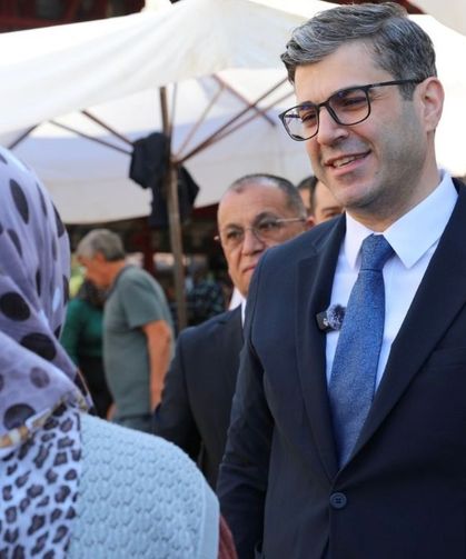 Mustafa Özkan Saimbeyli'de esnaf ve teşkilatla buluştu