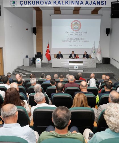 Sarıçam'ın 69 mahallesi için kritik toplantı! Vali Yavuz muhtarlarla buluştu
