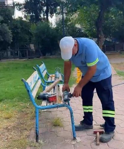 Seyhan’da park ve yeşil alanlara bakım çalışması