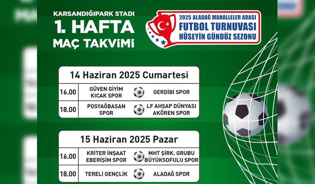 Aladağ’da futbol heyecanı: 'Hüseyin Gündüz Sezonu' başlıyor