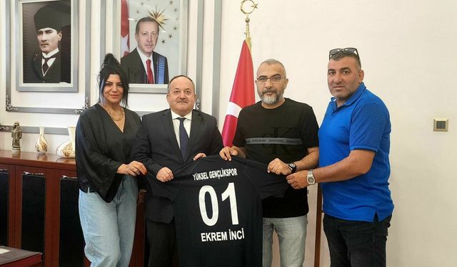 Yüksel Gençlikspor’dan Kaymakam İnci’ye anlamlı ziyaret