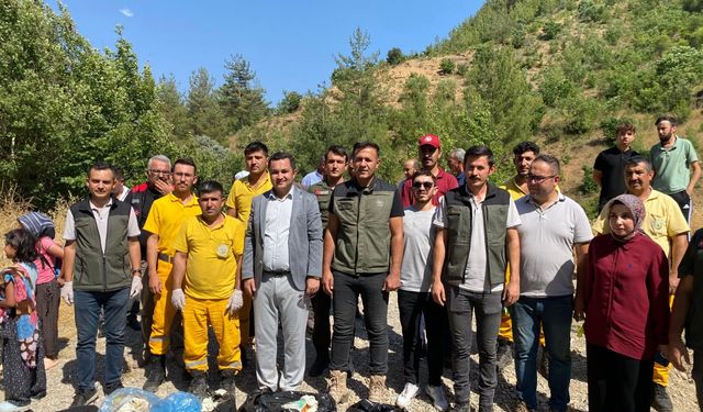 Saimbeyli’de yeşil vatan seferberliği: 350 kilo çöp toplandı