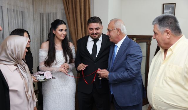 Yusuf Kanlı, kız isteme törenine katıldı