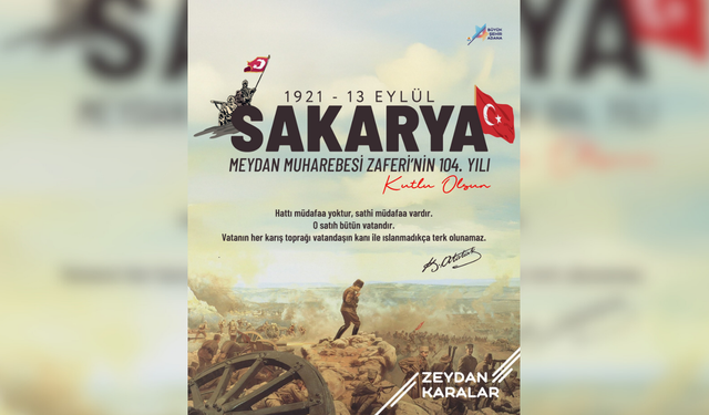 Büyükşehir Belediyesinden Sakarya Zaferi Mesajı