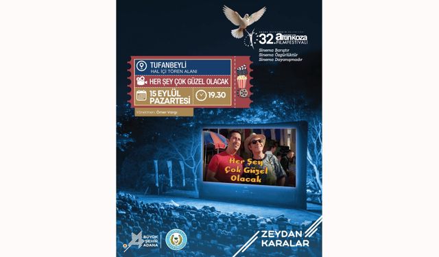 Tufanbeyli’de Altın Koza sürprizi: Açık havada sinema keyfi