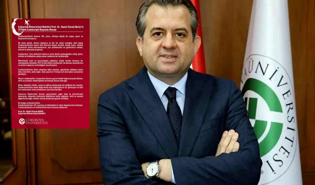 ÇÜ Rektörü Prof. Dr. Hamit Emrah Beriş’ten 29 Ekim Cumhuriyet Bayramı Mesajı