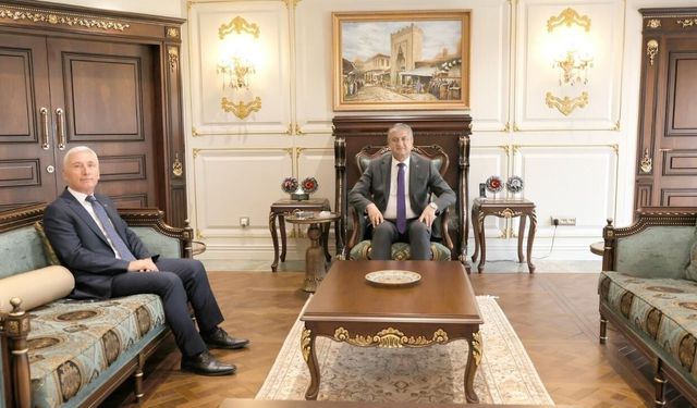 Vali Yavuz, Bölge Adliye Mahkemesi Başkanı Mehmet Yüksek'i ağırladı