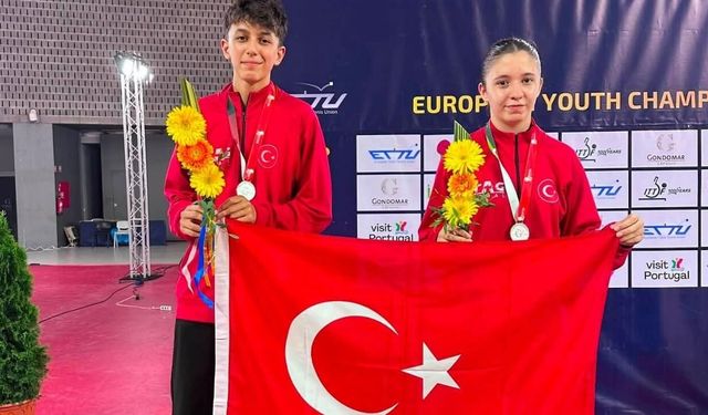 Adanalı Görkem Öçal ve Ela Su Yönter Avrupa ikincisi oldu