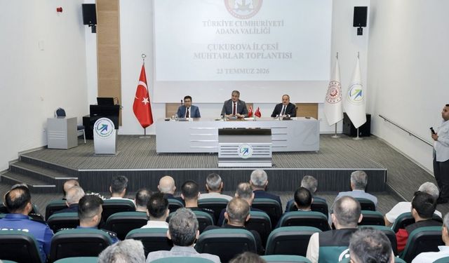 Vali Yavuz, Çukurova'nın 27 mahalle muhtarıyla bir araya geldi