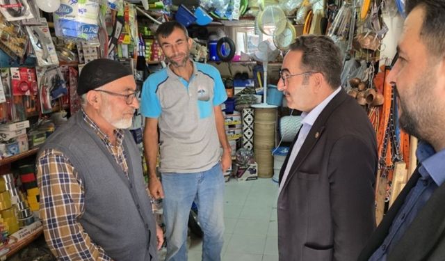 Abdullah Doğru Saimbeyli'de esnafla buluştu