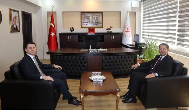 Başkan Özen’den Kaymakam Yamakoğlu’na hayırlı olsun ziyareti