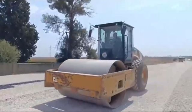 İmamoğlu’nda mezarlık yolu asfaltlanıyor