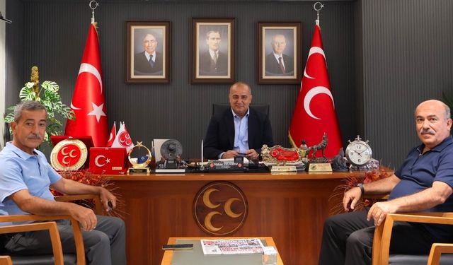MHP Adana İl Başkanlığı'nda Mustafa Tümer ve Menderes Tümer ağırlandı