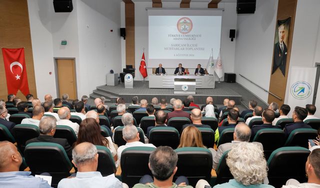 Sarıçam'ın 69 mahallesi için kritik toplantı! Vali Yavuz muhtarlarla buluştu