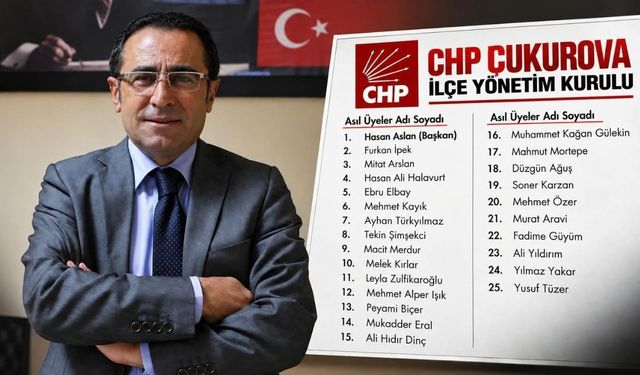 Hasan Aslan açıkladı: CHP Çukurova'nın yeni yönetimi atandı