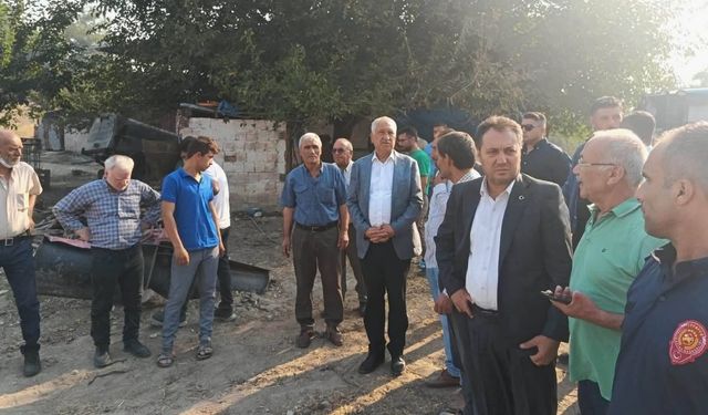 Karalar ve Karaköse’den yangın bölgesine ziyaret