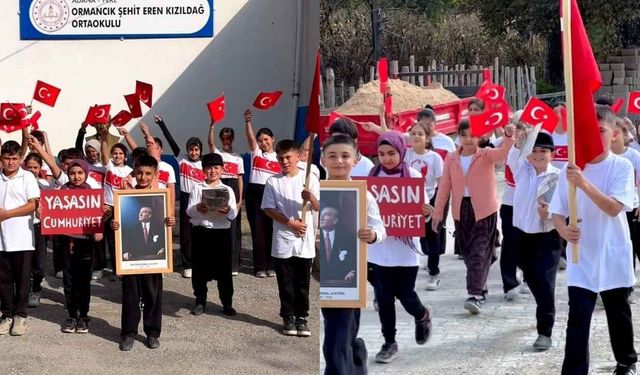 Adana’da bin 190 rakımda Cumhuriyet coşkusu: Öğrenciler bayraklarla yürüdü