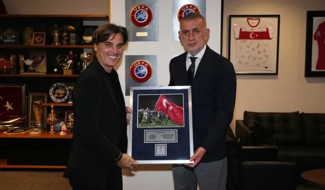 TFF Başkanı Hacıosmanoğlu, Vincenzo Montella ile vedalaştı