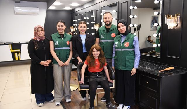 Başkan Çenet sözünü tuttu, Aysima saçlarına kavuştu