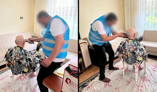 Denetimli serbestlik yükümlülerinden evlere ücretsiz tıraş desteği